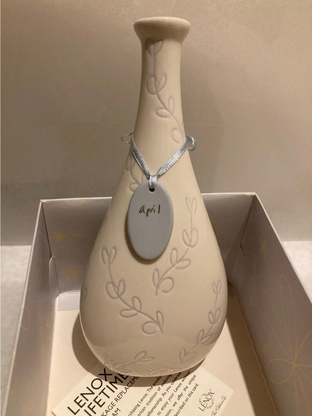 Lenox Budding Birthstone Vase APRIL